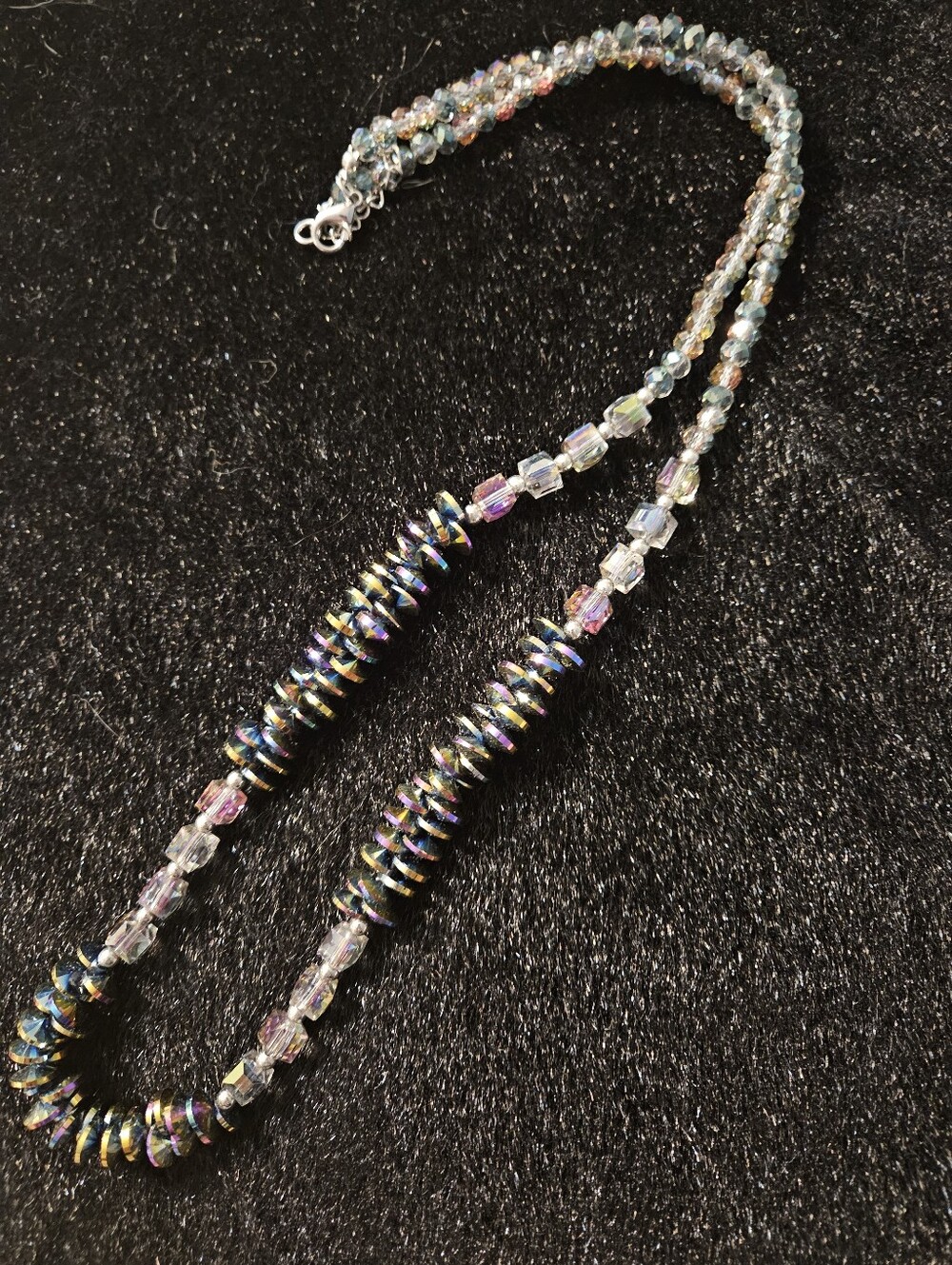 Crystal Aurora Beaded Necklace - Multicolor